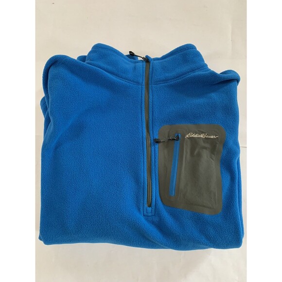 Eddie Bauer Jacket Mens 2XL Blue First Ascent 1/4 Zip Fleece Pullover Polartec - Picture 3 of 10